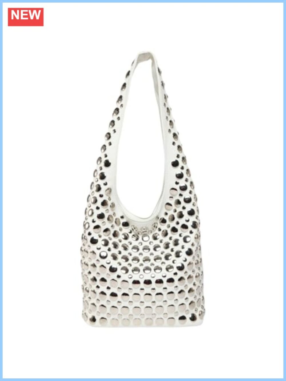 Studded Vegan Leather Shoulder Bag Punk Hobo Bucket Handbag for Women Y2K